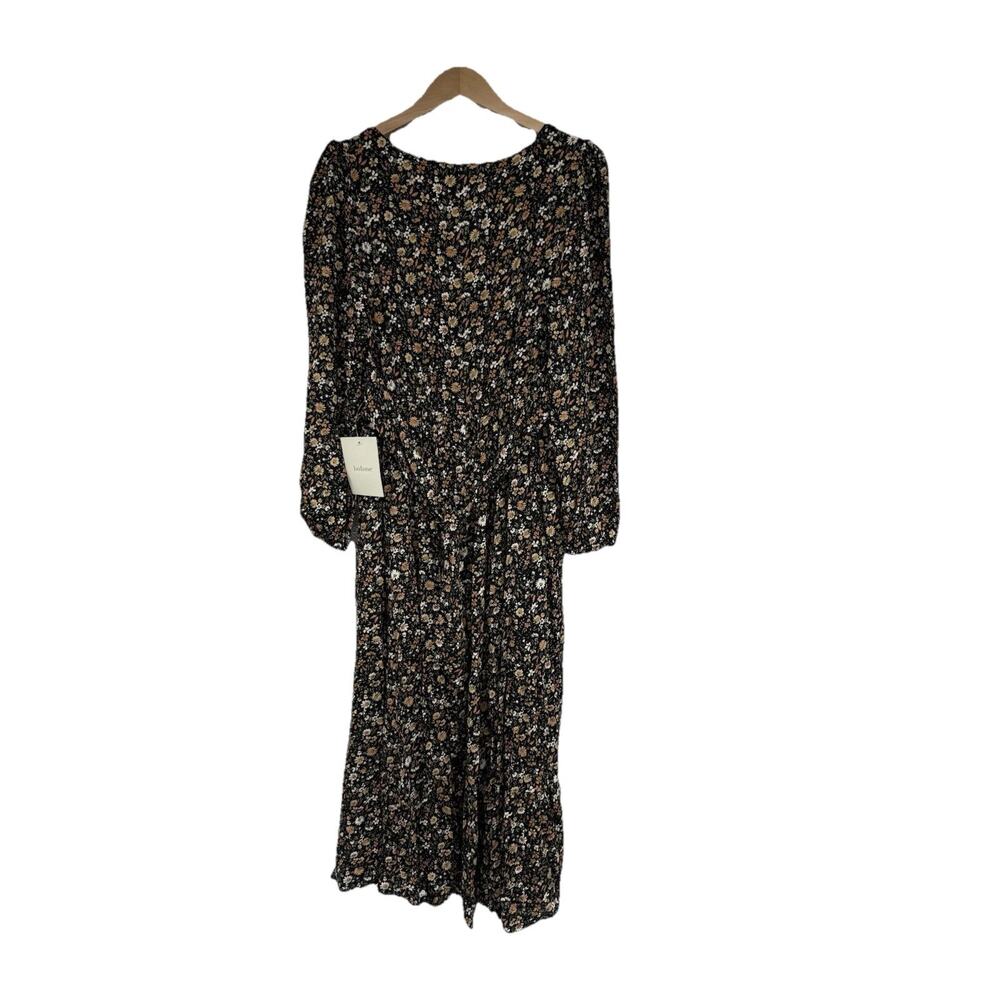 Bohme Dark Boho Floral Feminine Dainty Long Sleeve Maxi Dress Womens Small New - Picture 7 of 8